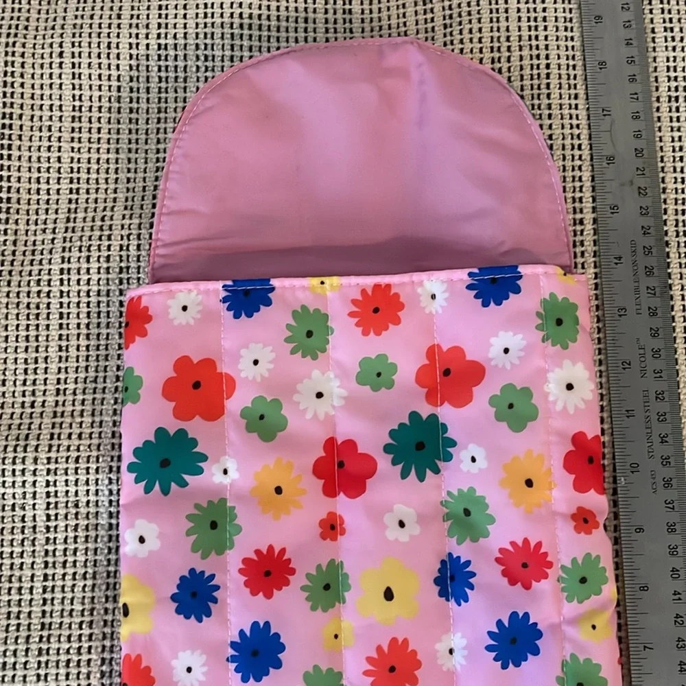Puffy floral iPad and phone sleeve